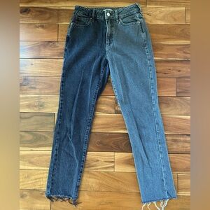 Pack sun, black two toned jeans